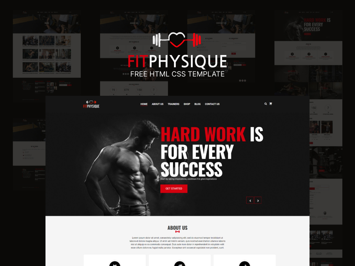Free Responsive Fitness/Gym HTML CSS Template