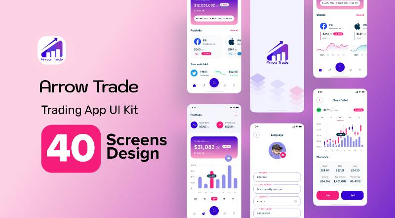 Free Trading UI Kit Figma Template