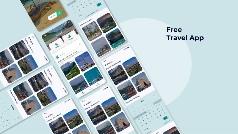 Free Travel App Figma Template