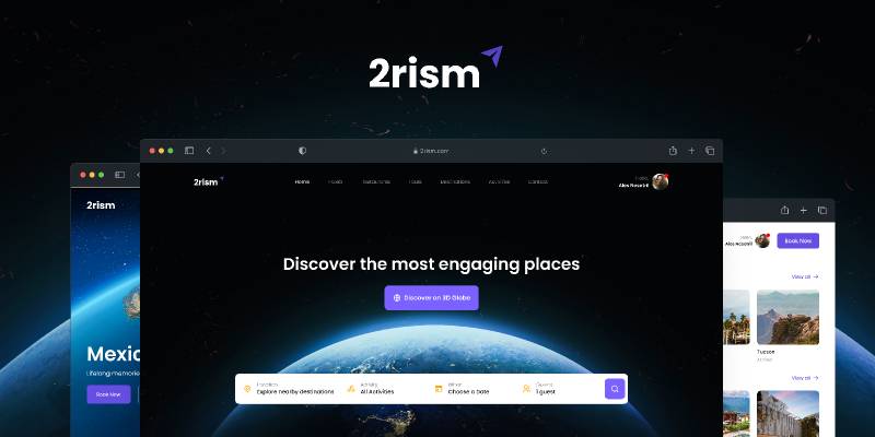 Free Travel Design Figma Website Template