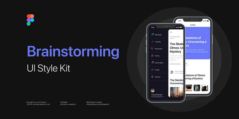 Freebie Brainstorming UI Style Kit (Figma)