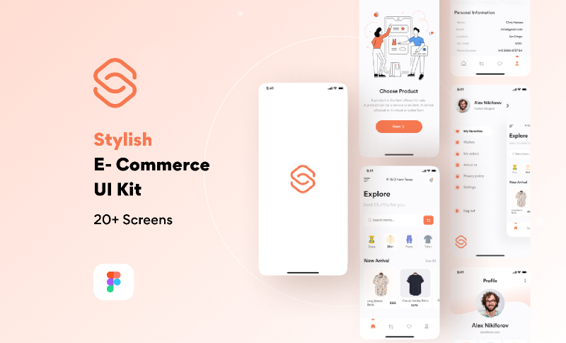 Freebie E-Commerce App UI Kit