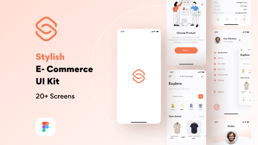 Freebie E-Commerce App UI Kit