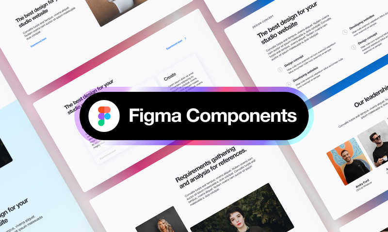 Freebie Figma Landing page UI Kit + Components