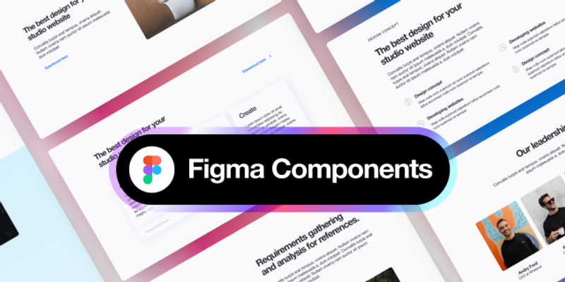 Freebie Figma Landing page UI Kit + Components