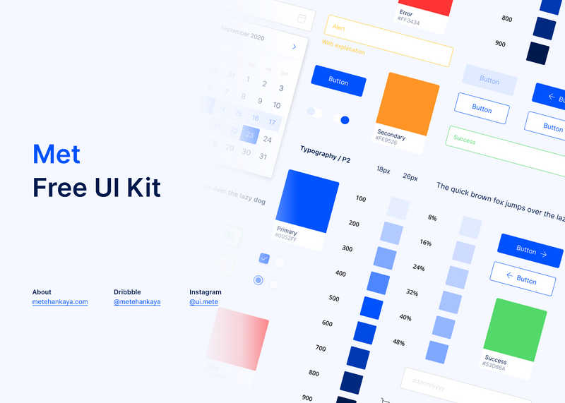 Freebie Figma Met UI Kit (Demo) template