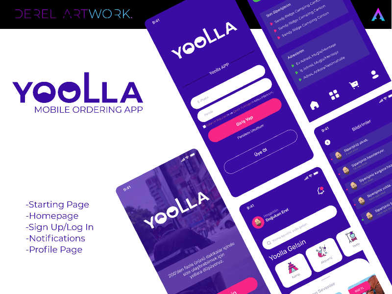 Freebie Figma Template YOOLLA APP (Mobile Ordering App)