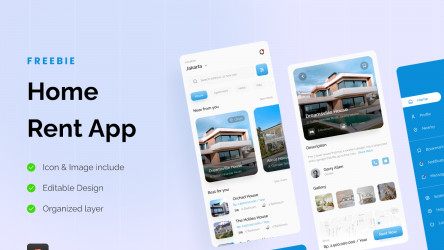 [Freebie] Home Rent App UI Design Figma