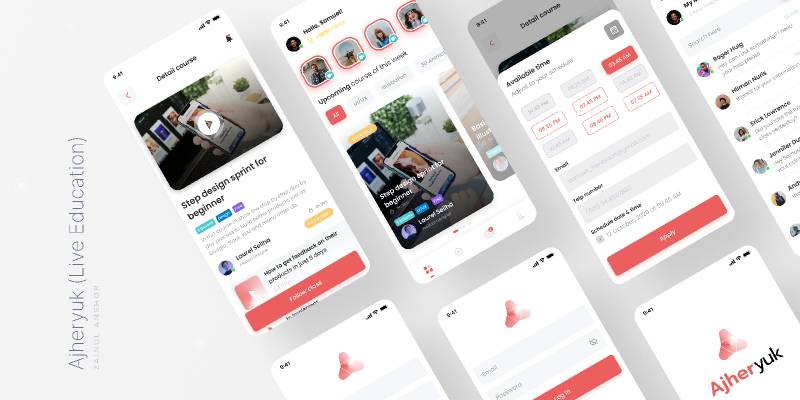 Freebie Live Education Mobile Apps (Figma Template)