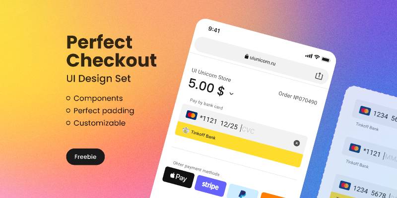 (Freebie) Perfect-Checkout-UI-Design-Set Figma Template