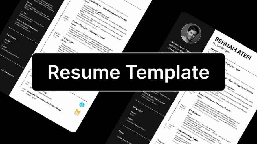 Freebie Simple Resume Template (Figma template)
