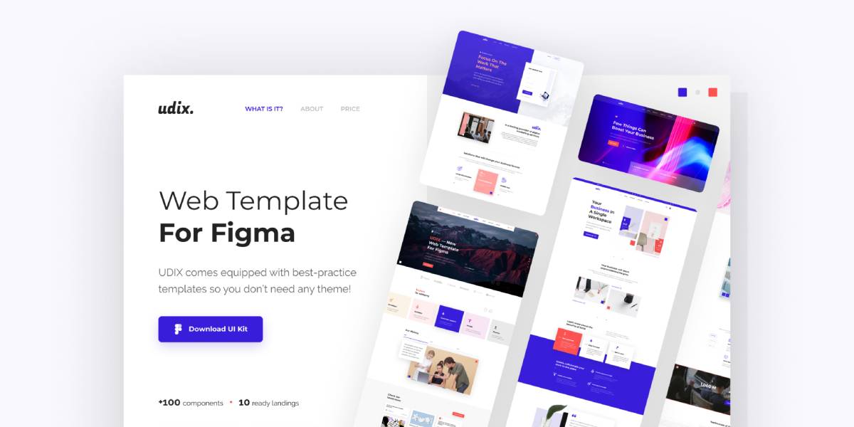 Freebie UI Kit for Landings (Figma template)