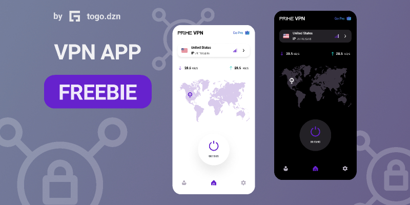 Freebie VPN App UI Kit