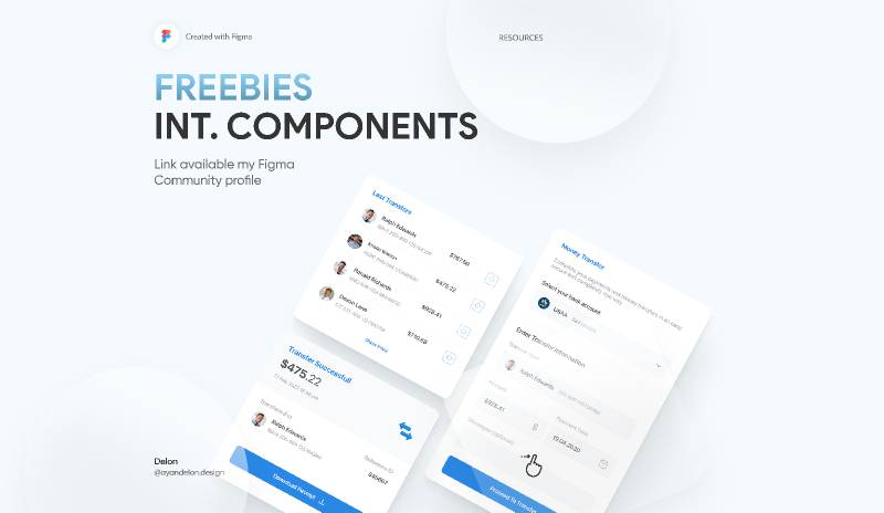 Freebies Int. Components Figma Template