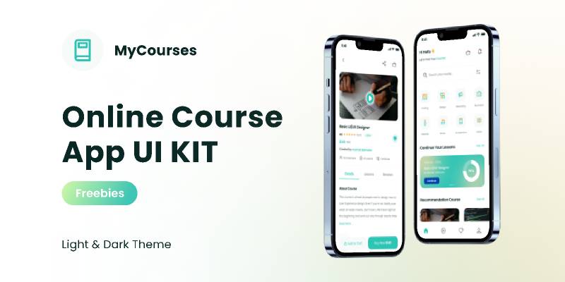 Freebies My Courses Figma UI KIT