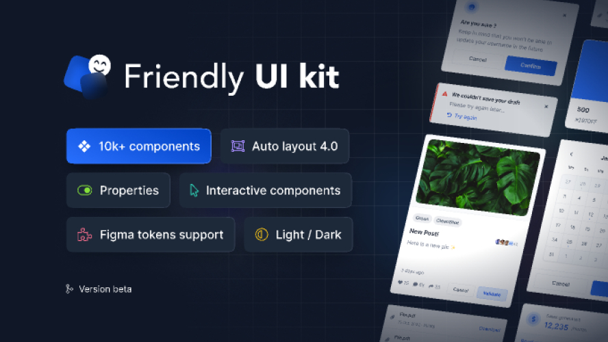 Friendly UI kit Figma Template