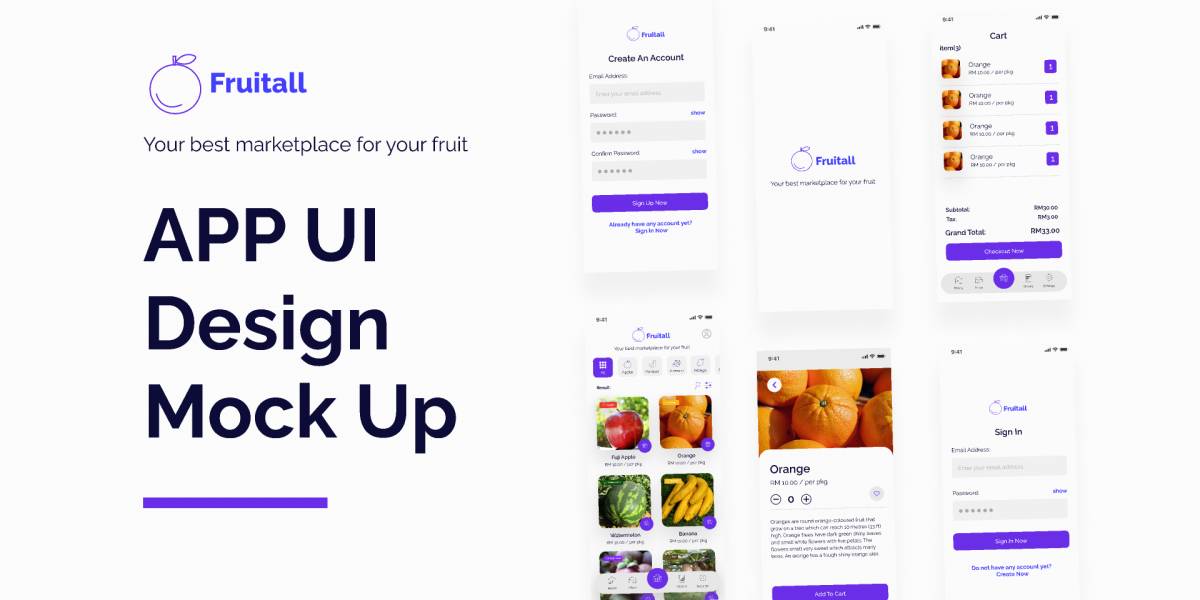Fruit App - UI Design Figma free
