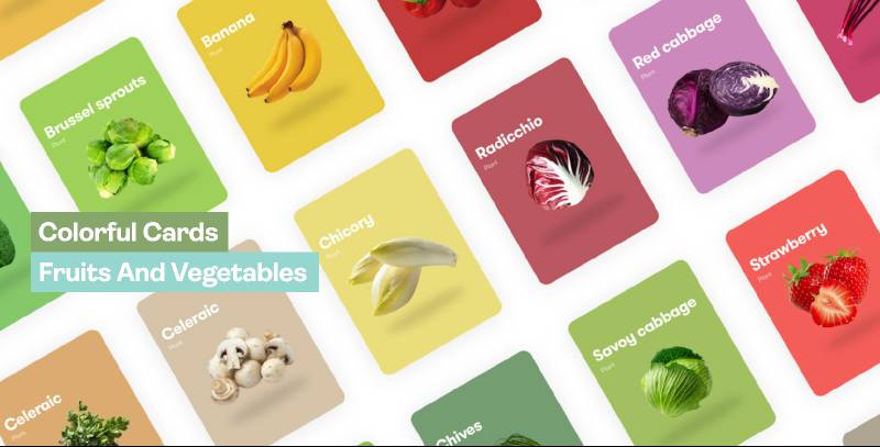 Fruits And Vegetables Cards Figma Template