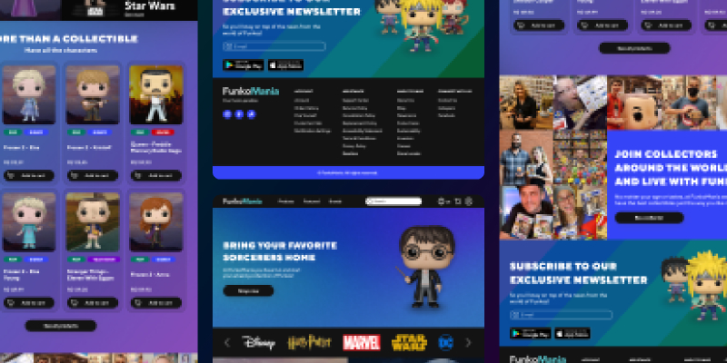 FunkoMania Figma Website Free Template