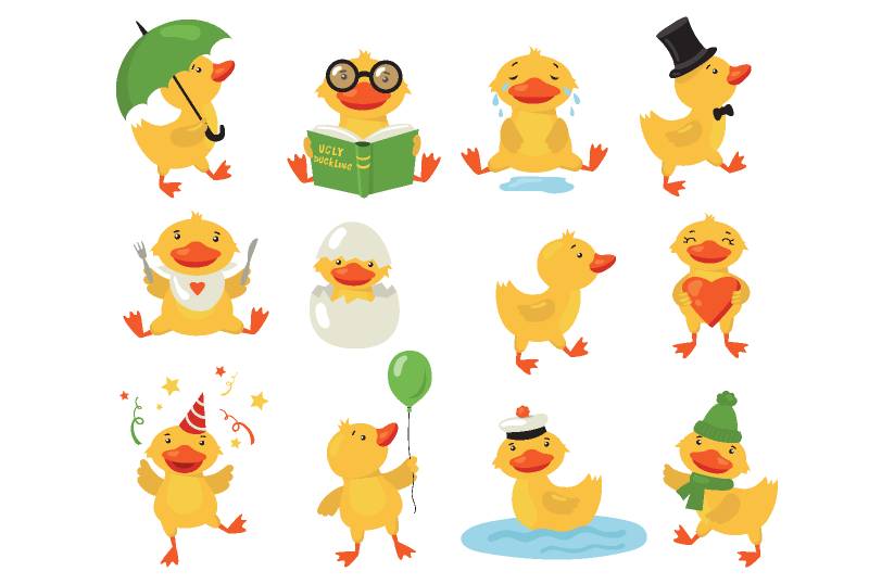 Funny duckling set figma free template