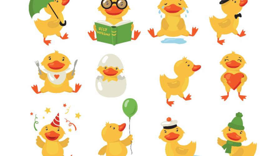 Funny duckling set figma free template