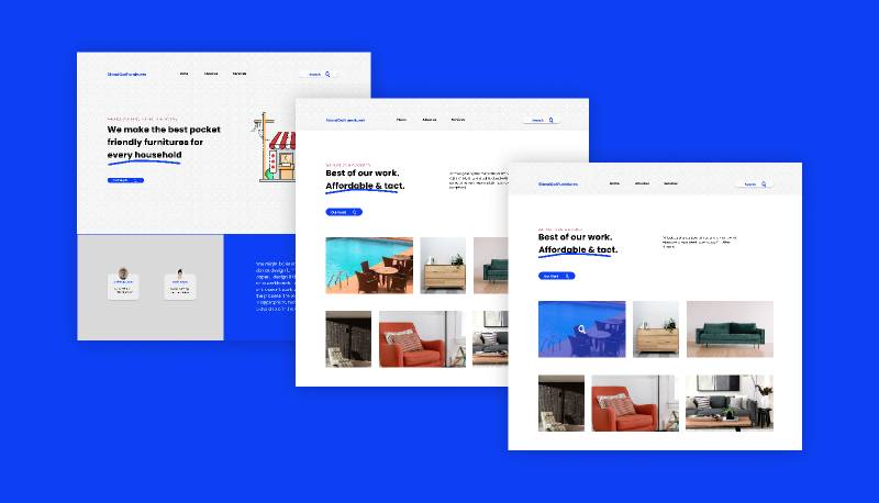 Furniture Landing Figma Website Template