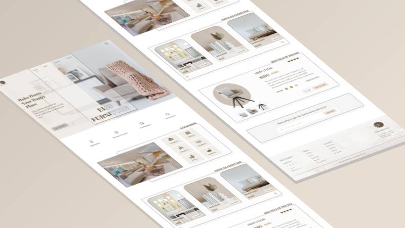 Furniture Shop landing page figma website template