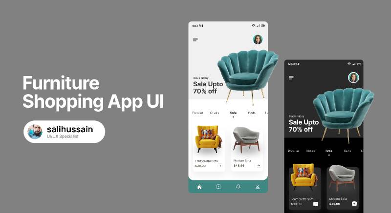 Furniture Shopping App UI Figma Template