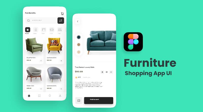 Furniture Shopping App UI Figma Template