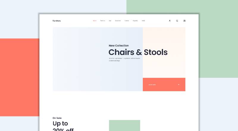 Furniture Website - Free Figma Website Template