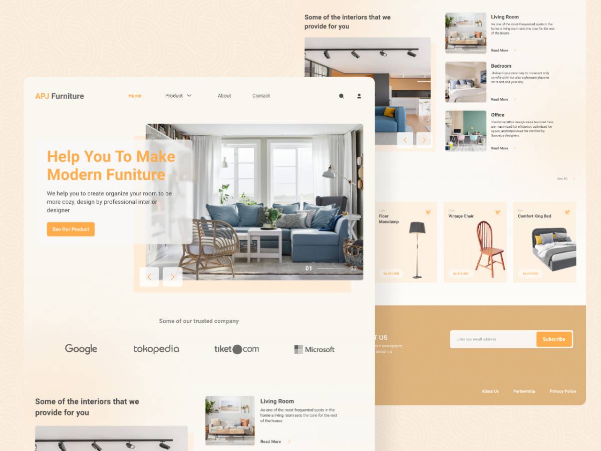 Furniture Website Figma Landing Page