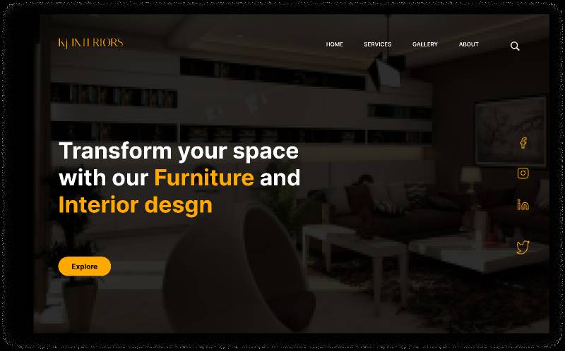 FURNITURES Figma Landing Page