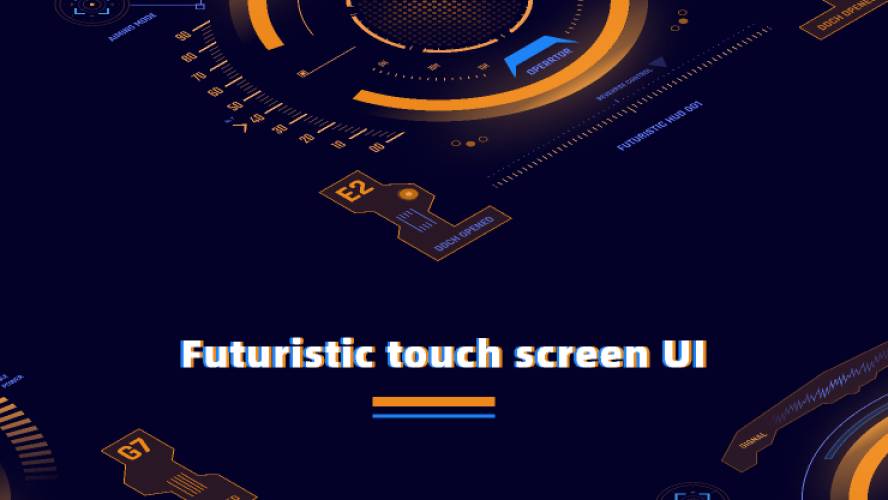 Futuristic touch screen UI fgma