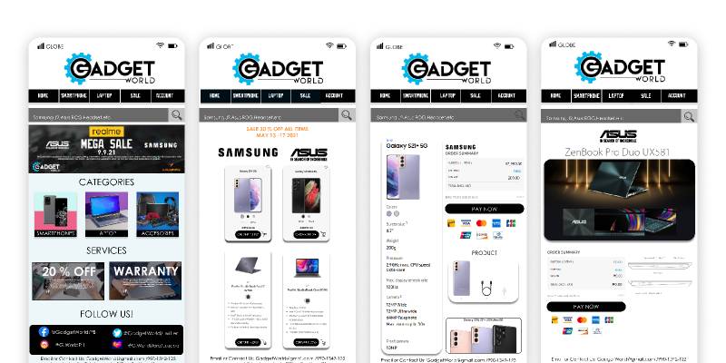 Gadgeta Online Store Figma design