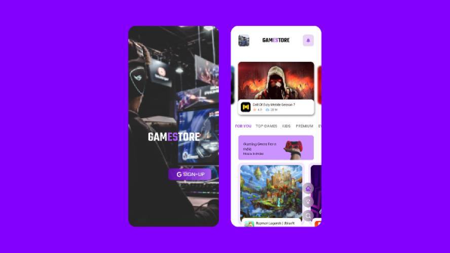 Games Store Figma Mobile App Concept