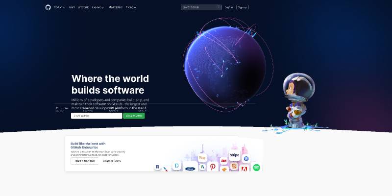 create github landing page