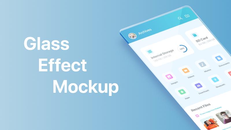 Glass Effect Mockup figma