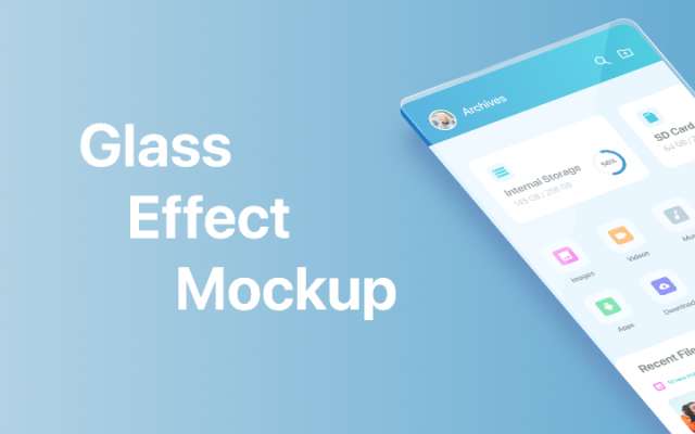 Glass Effect Mockup figma