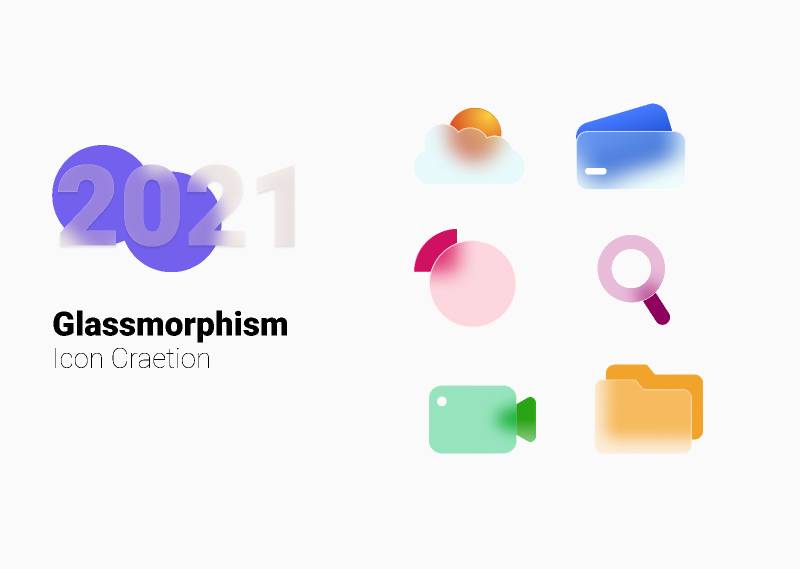 Glassmorph Icon figma free
