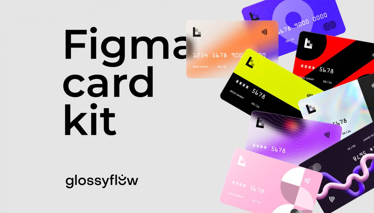 Glossy Bank Card Kit Figma Template
