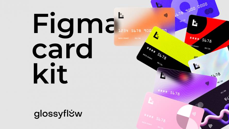 Glossy Bank Card Kit Figma Template