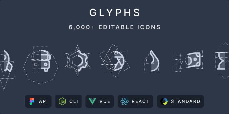 Glyphs Icons design system (Figma)
