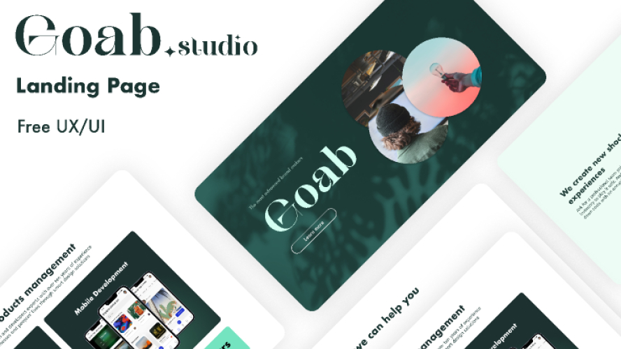Goab Digital Agency Landing Page Figma Free Download