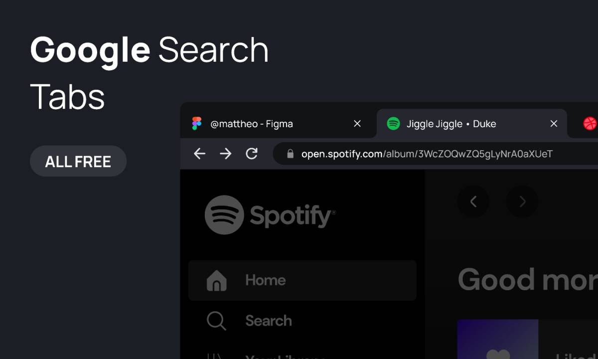 Google Chrome Tabs - Search Figma Ui Kit