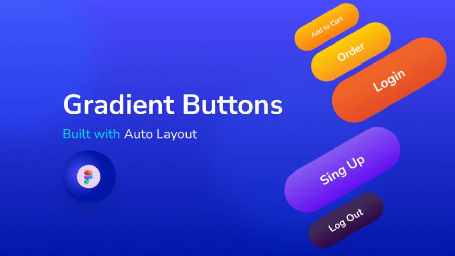 Gradient Buttons Figma Template