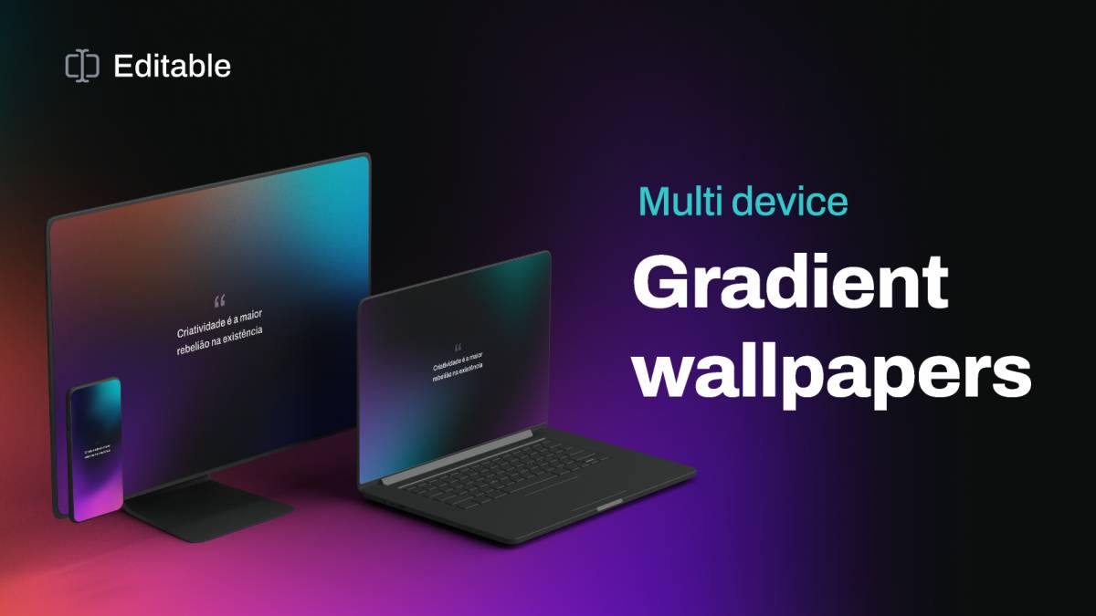 Gradient wallpapers multi device template Figma Template