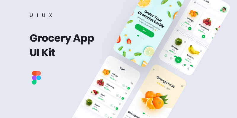 Grocery App UI Design Figma Free Mobile Template