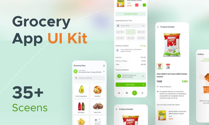 Grocery Plus - Grocery App UI Kit Figma