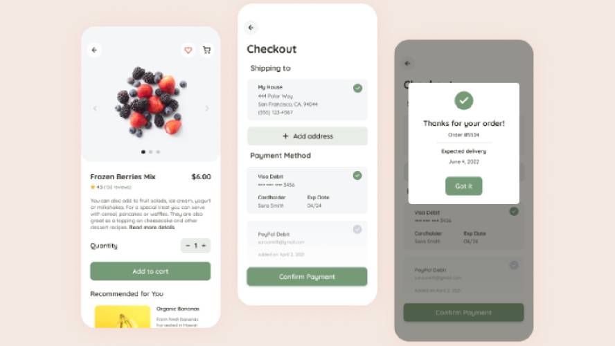 Grocery Shopping App Figma Mobile Template
