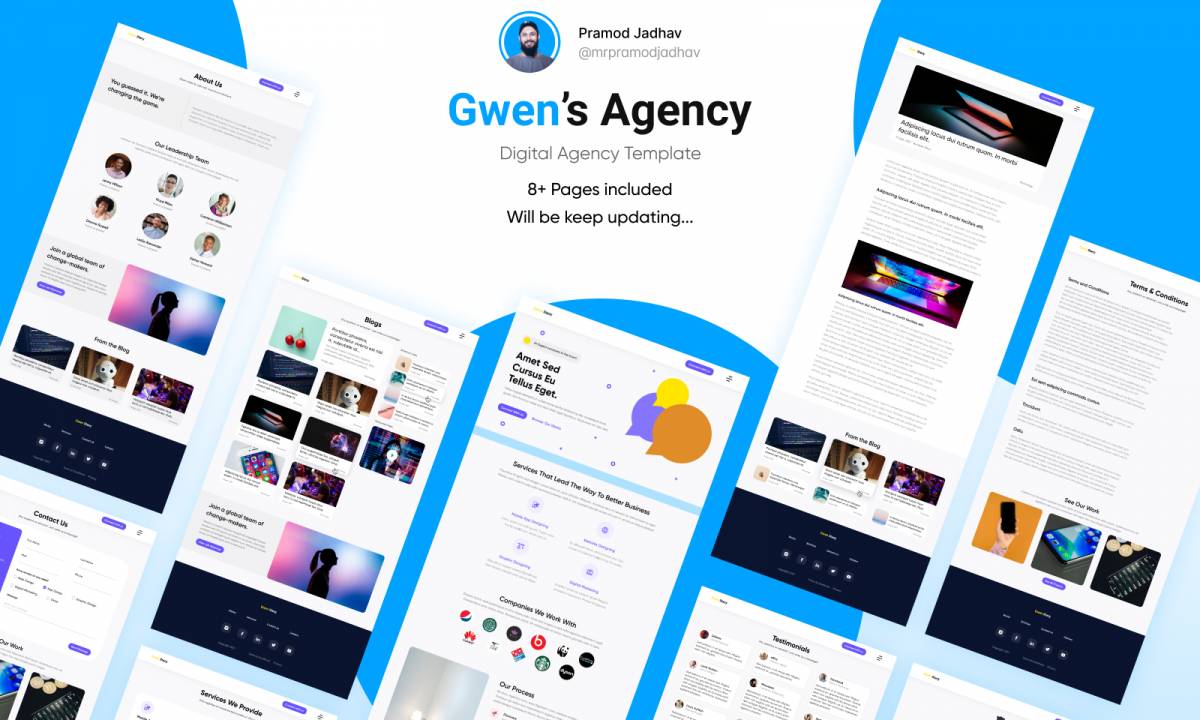 Gwen’s Agency Template Figma